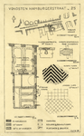 39801 Plattegrond van de Hamburgerstraat te Utrecht met aanduiding van de locatie van het huis Hamburgerstraat 25, een ...